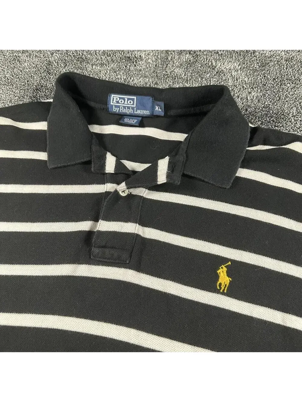 Vintage Y2K Polo Ralph Lauren Striped Polo - Tagged XL, Great Condition!